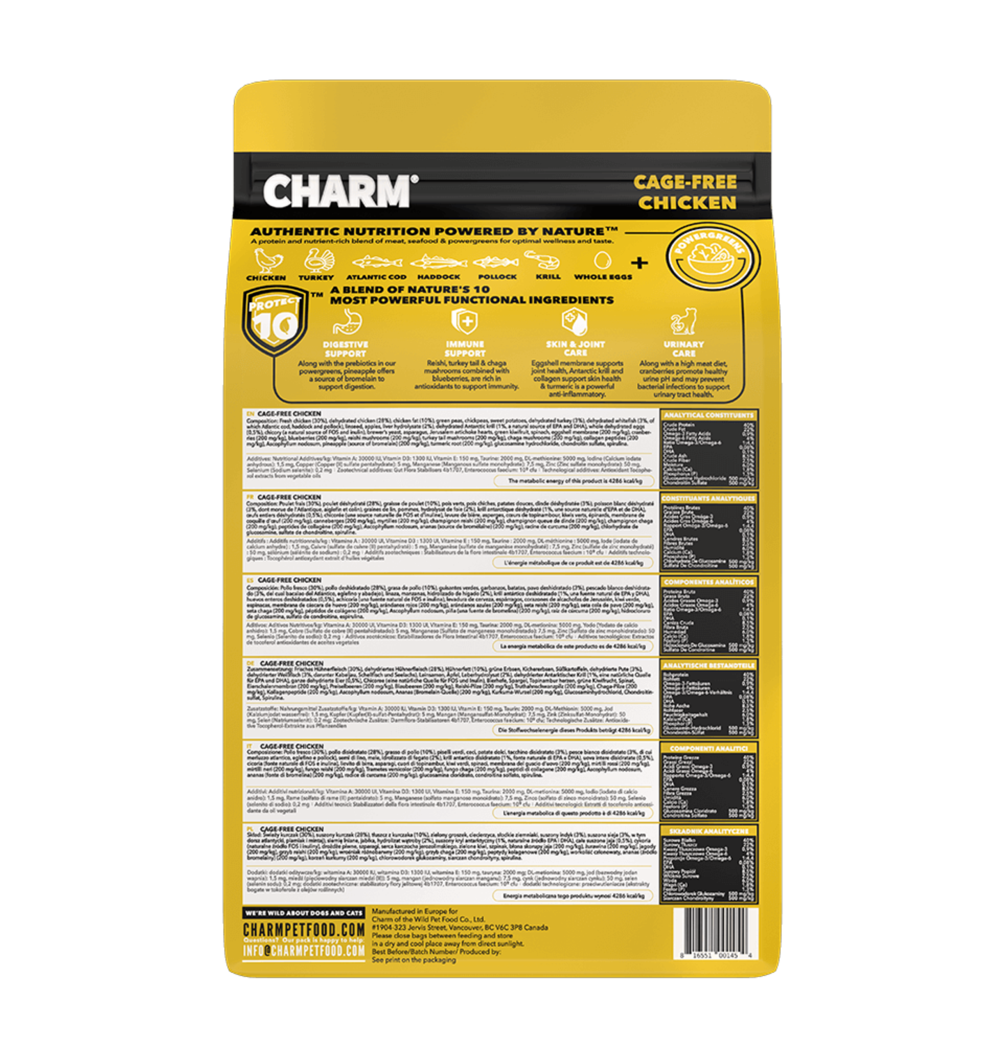 Charm | 無穀物走地雞肉貓乾糧