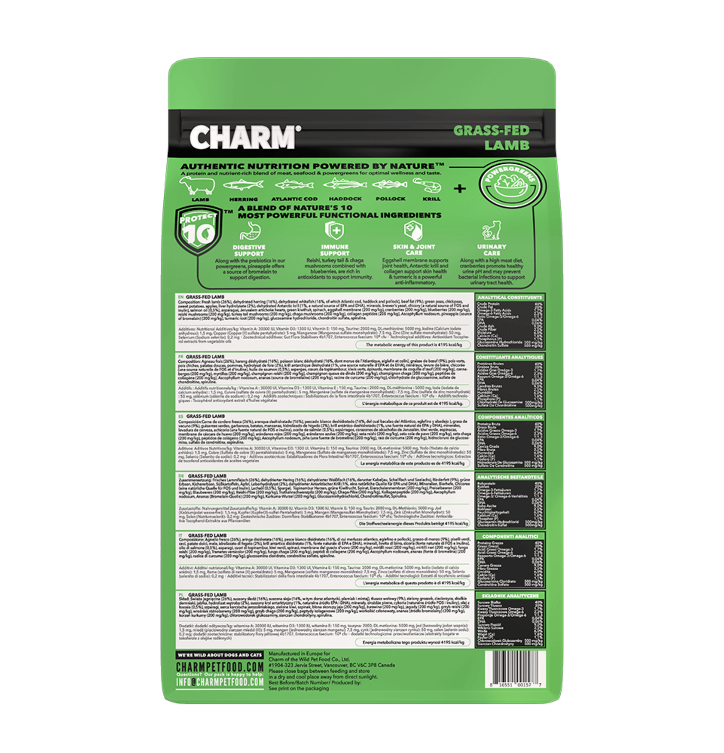 Charm | 無穀物草飼羊肉貓乾糧