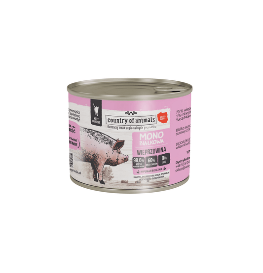 Country Of Animals | 單一蛋白豬肉主食貓罐頭 200g - SugarPet 寵甜