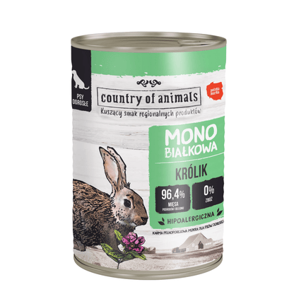 Country Of Animals | 單一蛋白兔肉狗罐頭 - SugarPet 寵甜