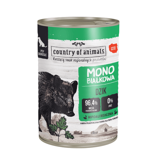 Country Of Animals | 單一蛋白野豬肉狗罐頭 - SugarPet 寵甜