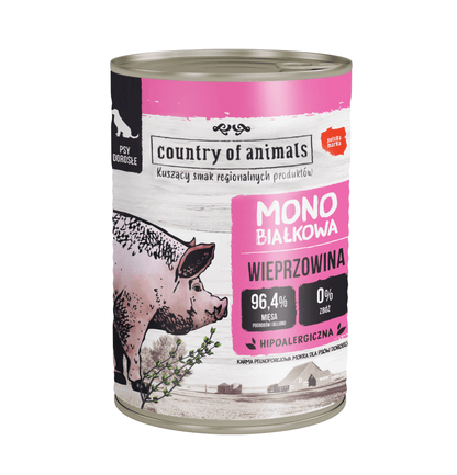 Country Of Animals | 單一蛋白豬肉狗罐頭 - SugarPet 寵甜