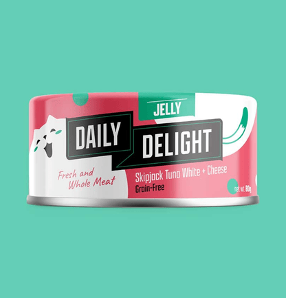 Daily Delight | Jelly 啫喱系列 - 芝士 + 白鰹吞拿魚主食貓罐頭 80g - SugarPet