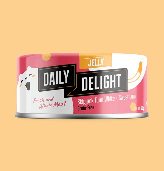 Daily Delight | Jelly 啫喱系列 - 甜玉米 + 白鰹吞拿魚主食貓罐頭 80g - SugarPet