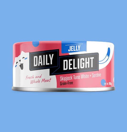 Daily Delight | Jelly 啫喱系列 - 沙丁魚 + 白鰹吞拿魚主食貓罐頭 80g - SugarPet