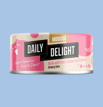 Daily Delight | Mousse 慕絲系列 - 雞肉 + 蔓越莓主食貓罐頭 70g - SugarPet