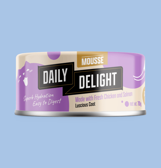 Daily Delight | Mousse 慕絲系列 - 雞肉+三文魚主食貓罐頭 70g - SugarPet