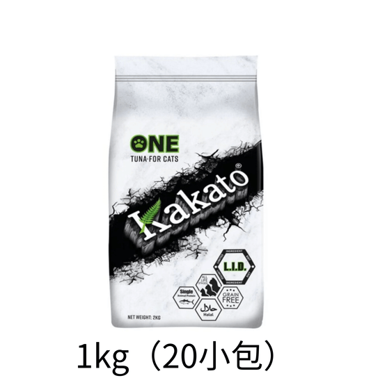 Kakato | 專一蛋白系列無穀物吞拿魚貓乾糧 1kg（20小包夾袋） - SugarPet 寵甜