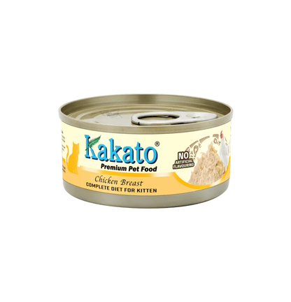 Kakato | 單一動物蛋白系列全營養主食貓罐頭（雞胸）70g - 幼貓1–12個月及增重配方 - SugarPet 寵甜