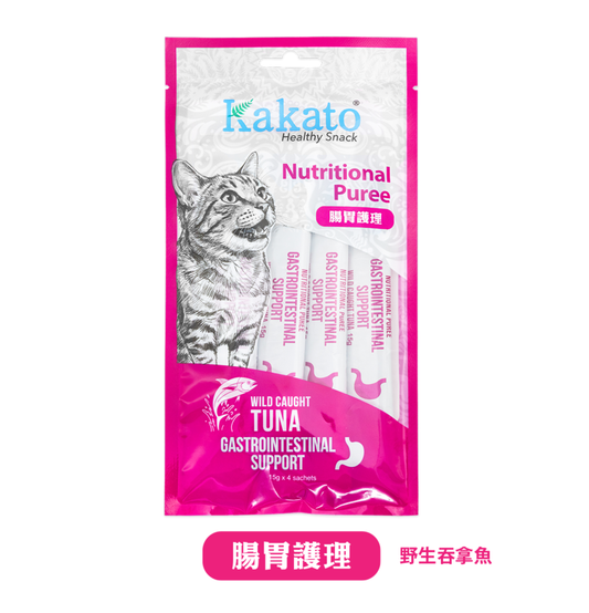 Kakato | 功能保健貓肉泥 -  腸胃護理功能 (野生吞拿魚) - 15g x 4條 / 包