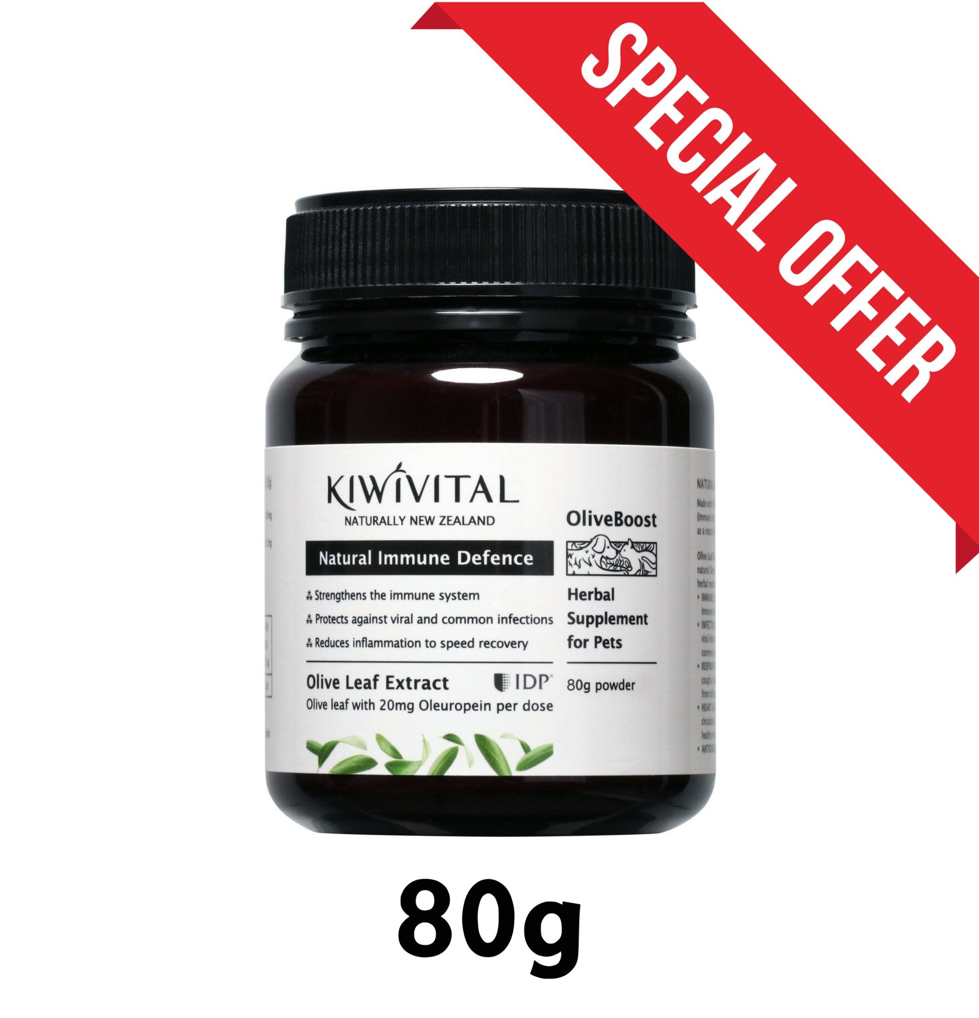 Kiwivital | 橄欖葉草療補充劑 （貓狗食用） - SugarPet