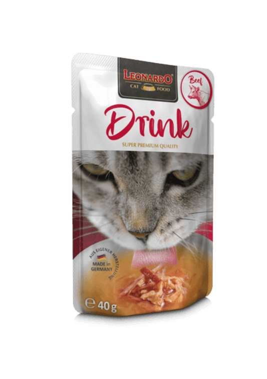 Leonardo & Belcando Cat Food | 貓濕糧湯包系列 Drinks - 牛肉配方 40g - SugarPet 寵甜