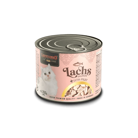 Leonardo & Belcando Cat Food | Extra Fillet 菲力御品·厚切純享罐 - 三文魚+額外雞肉片配方成貓罐頭 200g - SugarPet 寵甜