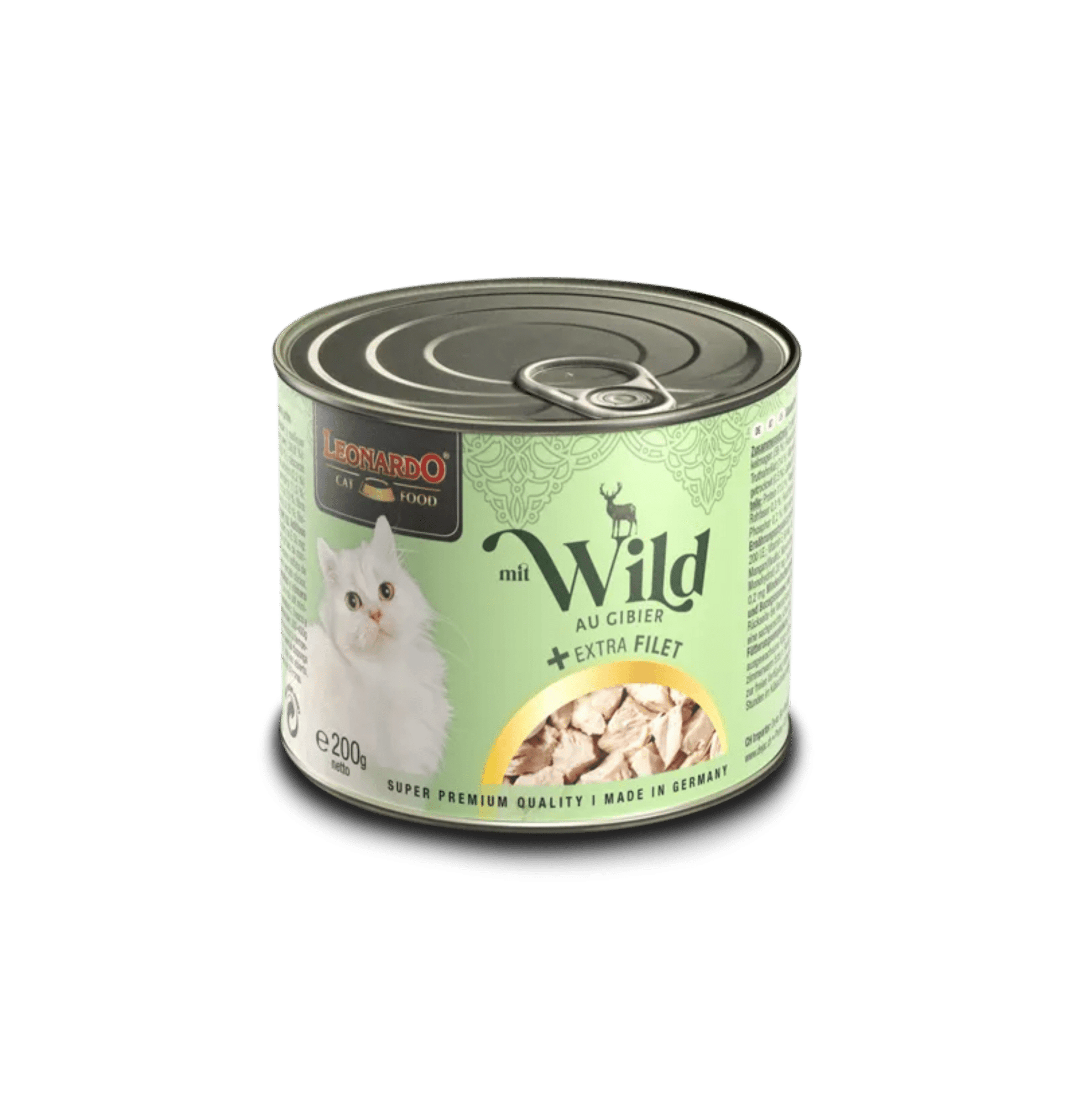 Leonardo & Belcando Cat Food | Extra Fillet 菲力御品·厚切純享罐 - 鹿肉+額外雞肉片配方成貓罐頭200g with Venison + extra Filet - SugarPet 寵甜