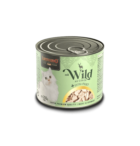 Leonardo & Belcando Cat Food | Extra Fillet 菲力御品·厚切純享罐 - 鹿肉+額外雞肉片配方成貓罐頭200g with Venison + extra Filet - SugarPet 寵甜