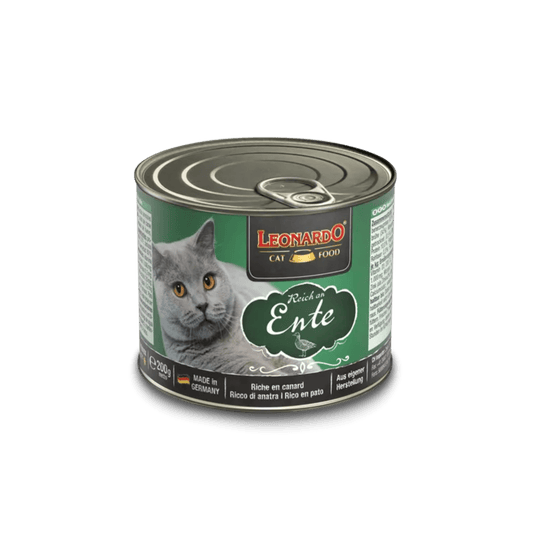 Leonardo & Belcando Cat Food | Super Premium 經典‧高能活力罐 - 鴨肉配方成貓罐頭 200g - SugarPet 寵甜