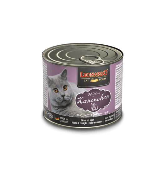 Leonardo & Belcando Cat Food | Super Premium 經典‧高能活力罐 - 兔肉配方成貓罐頭 200g - SugarPet 寵甜