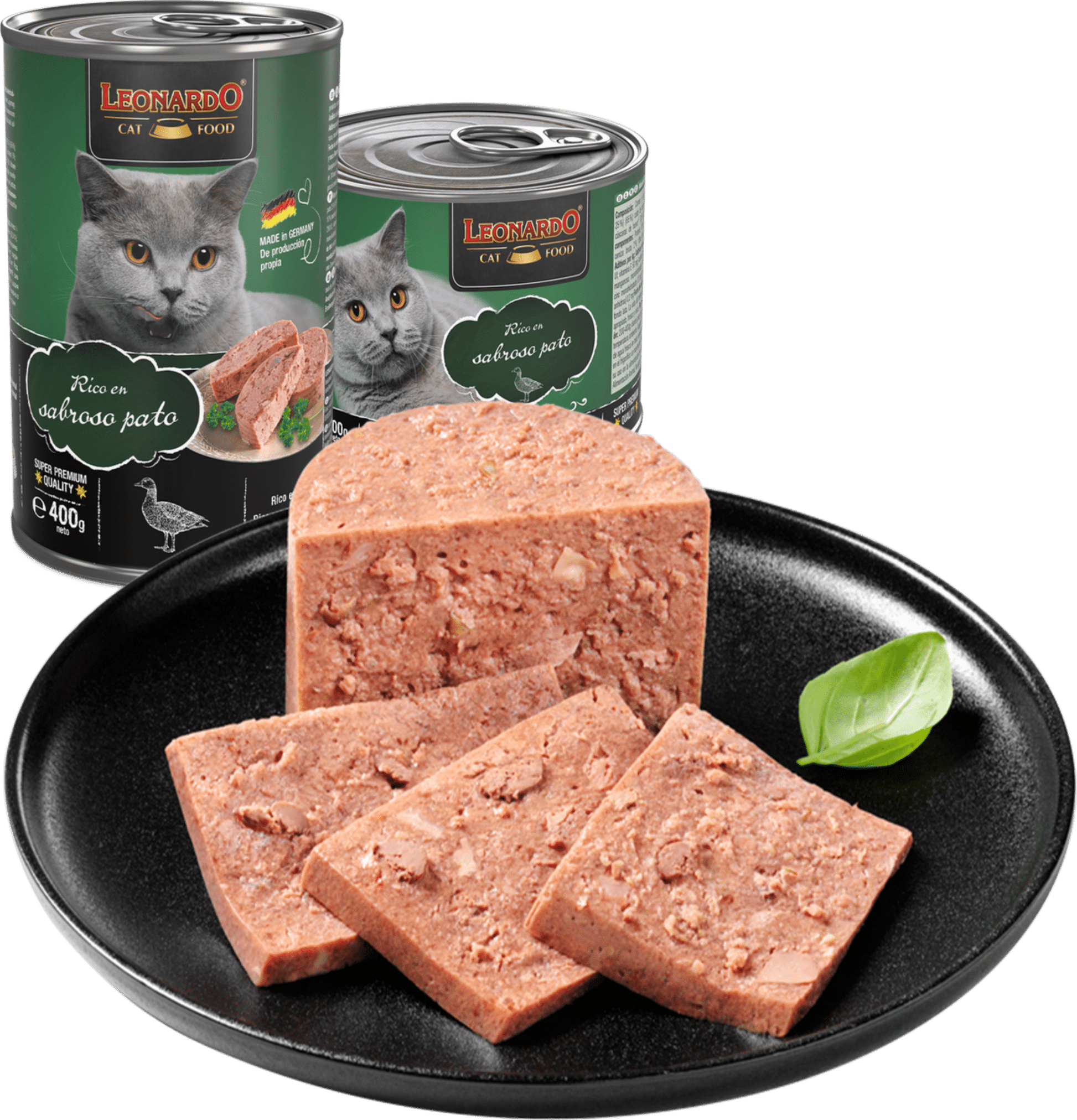 Leonardo & Belcando Cat Food | Super Premium 經典‧高能活力罐 - 鴨肉配方成貓罐頭 400g - SugarPet 寵甜