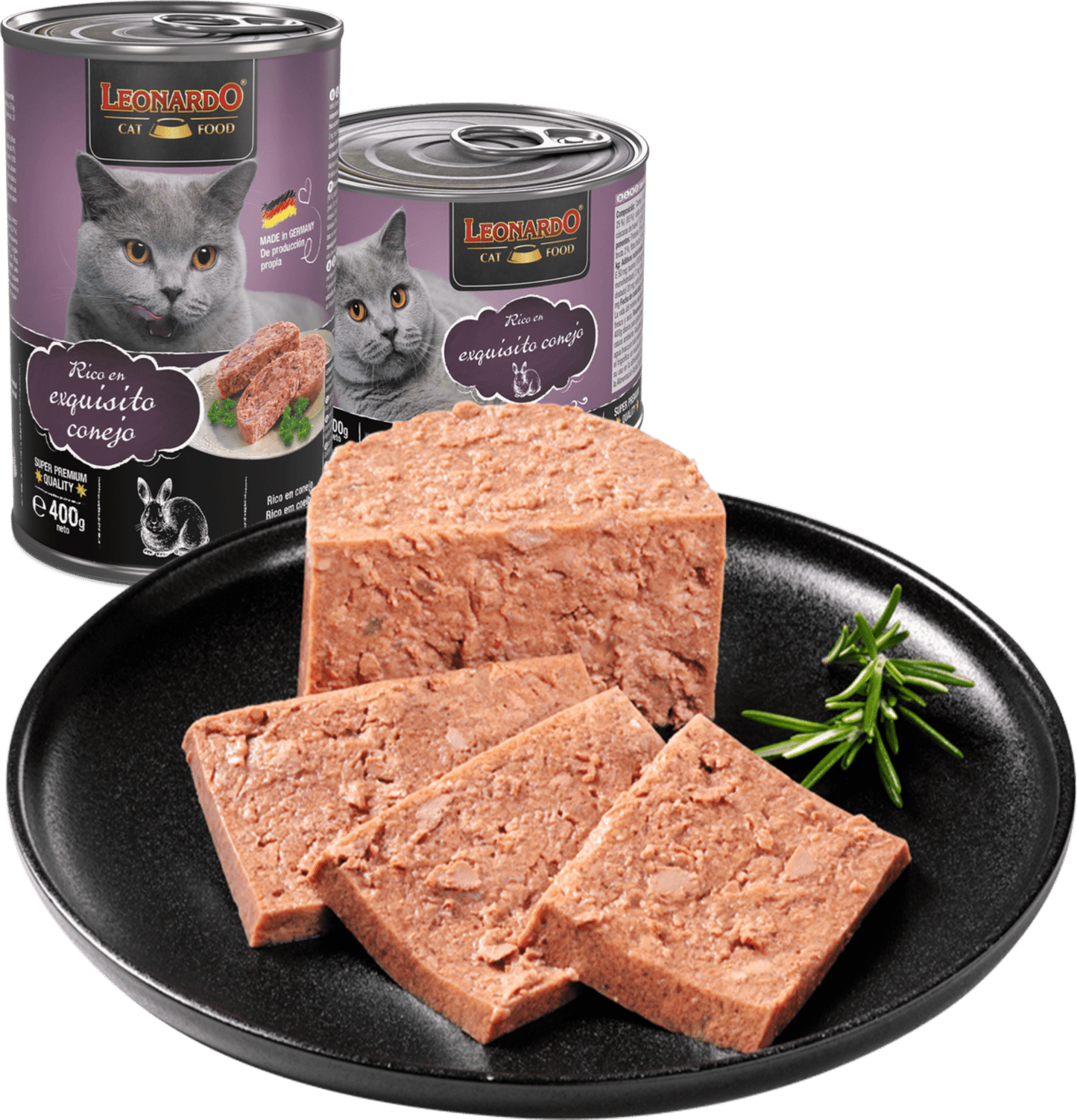 Leonardo & Belcando Cat Food | Super Premium 經典‧高能活力罐 - 兔肉配方成貓罐頭 400g - SugarPet 寵甜