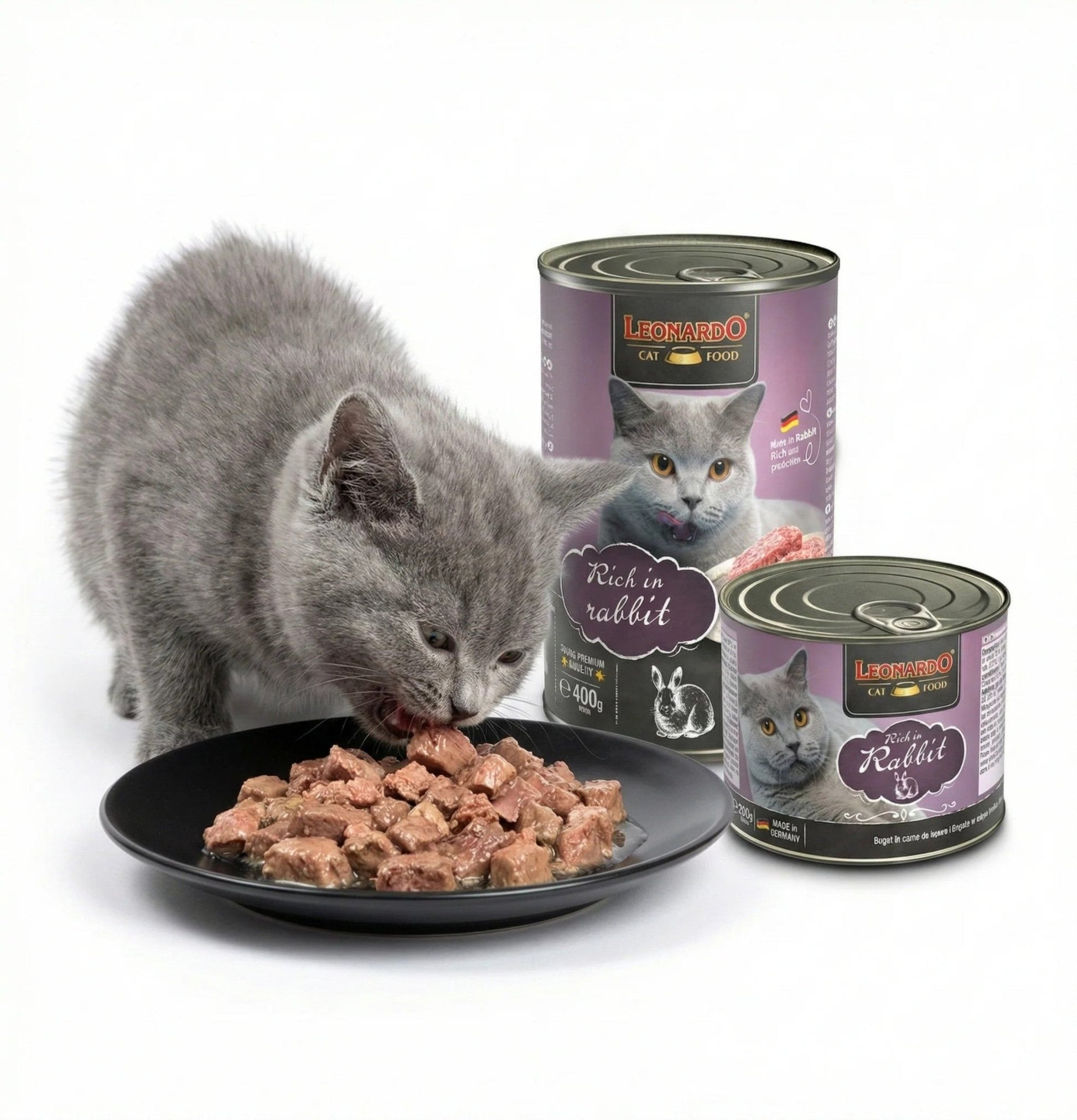 Leonardo & Belcando Cat Food | Super Premium 經典‧高能活力罐 - 兔肉配方成貓罐頭 400g - SugarPet 寵甜
