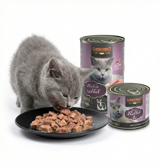 Leonardo & Belcando Cat Food | Super Premium 經典‧高能活力罐 - 兔肉配方成貓罐頭 400g - SugarPet 寵甜