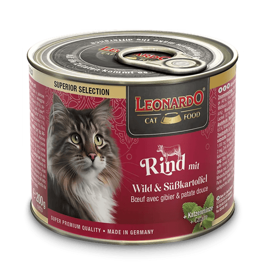 Leonardo & Belcando Cat Food | Superior Selection 臻選‧均衡營養罐 - 牛鹿紅薯配方成貓罐頭 200g - SugarPet 寵甜