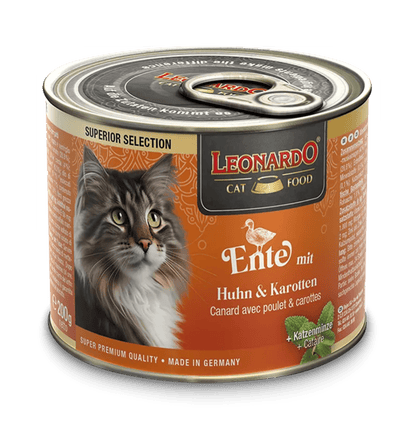 Leonardo & Belcando Cat Food | Superior Selection 臻選‧均衡營養罐 - 鴨雞胡蘿蔔配方成貓罐頭 200g - SugarPet 寵甜