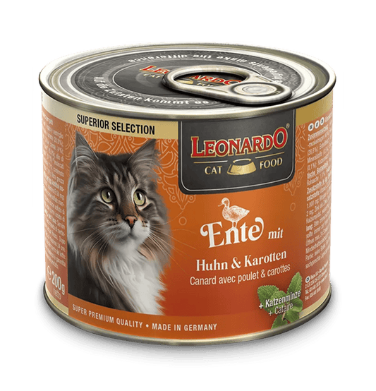 Leonardo & Belcando Cat Food | Superior Selection 臻選‧均衡營養罐 - 鴨雞胡蘿蔔配方成貓罐頭 200g - SugarPet 寵甜