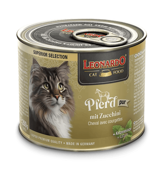 Leonardo & Belcando Cat Food | Superior Selection 臻選‧均衡營養罐 - 馬肉西葫蘆配方成貓罐頭 200g - SugarPet 寵甜