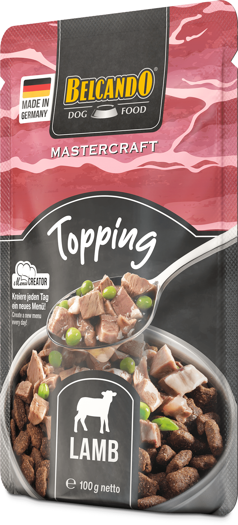 Leonardo & Belcando Dog Food | 無穀物羊肉豌豆鮮肉狗餐包 100g - SugarPet 寵甜