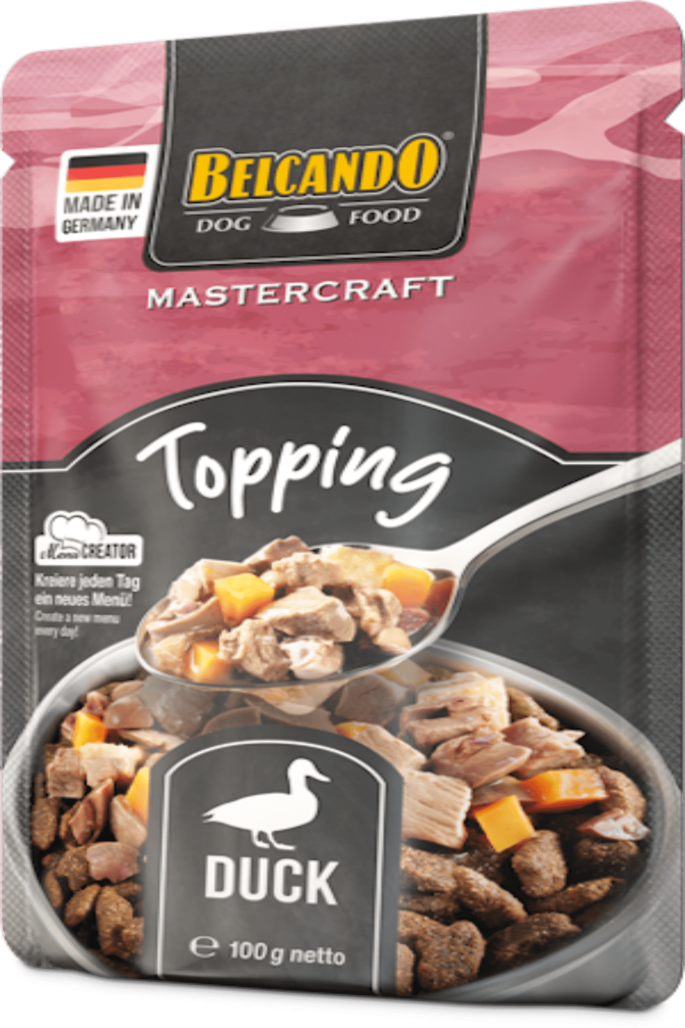 Leonardo & Belcando Dog Food | 無穀物鴨肉配蕃薯鮮肉狗餐包 100g - SugarPet 寵甜