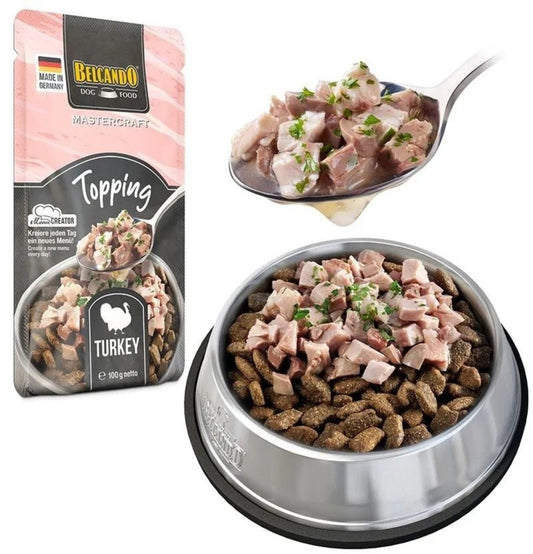 Leonardo & Belcando Dog Food | Mastercraft Toppings - 無穀物火雞配荷蘭芹鮮肉狗餐包 100g - SugarPet 寵甜