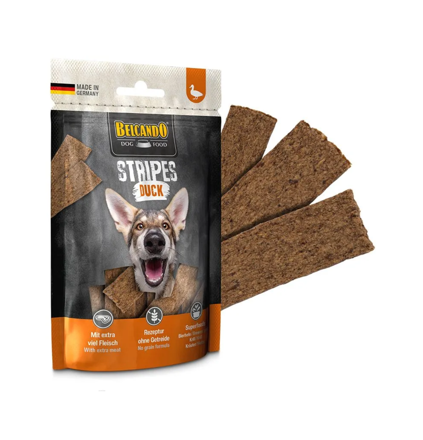 Leonardo & Belcando Dog Food | 溫和風乾零食肉條系列 70g - 鴨肉