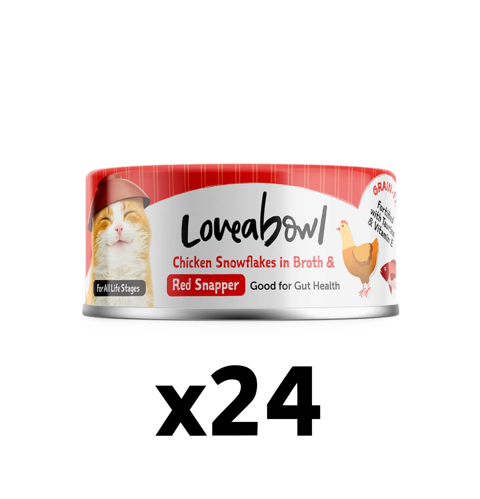 Loveabowl | 健腸嫩雞紅鯛魚貓罐頭 70g - SugarPet