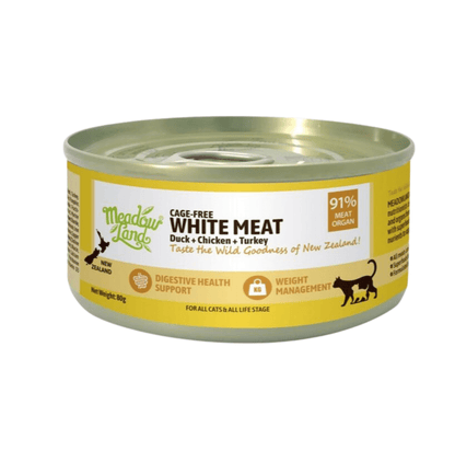 Meadowland | 經典肉泥系列 - 白肉 (鴨肉+雞肉+火雞肉)主食貓罐頭 80g - SugarPet