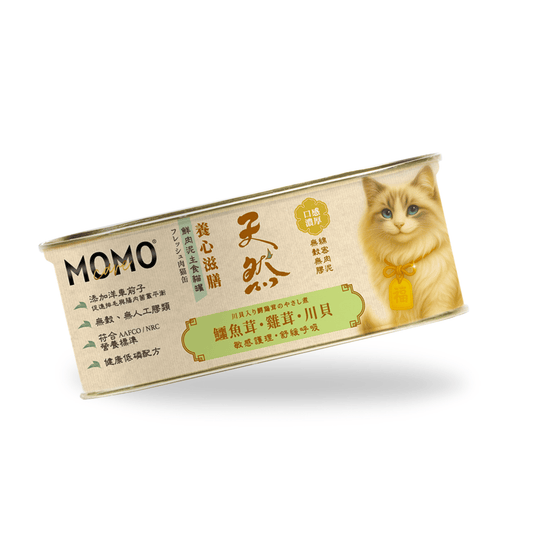 MOMOcare 萌寵守護 | 養心滋膳・溫燉 × 天然 - 鱷魚茸 + 雞茸 + 川貝 【敏感護理・舒緩呼吸】 - 肉泥營養主食貓罐頭 110g - SugarPet 寵甜