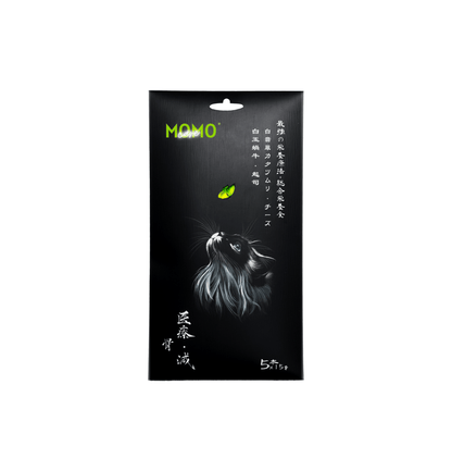 MOMOcare 萌寵守護 | 守護功能性主食軟肉泥條貓小食 - ⽩⽟蝸⽜ + 起司 - 護骨 - SugarPet 寵甜
