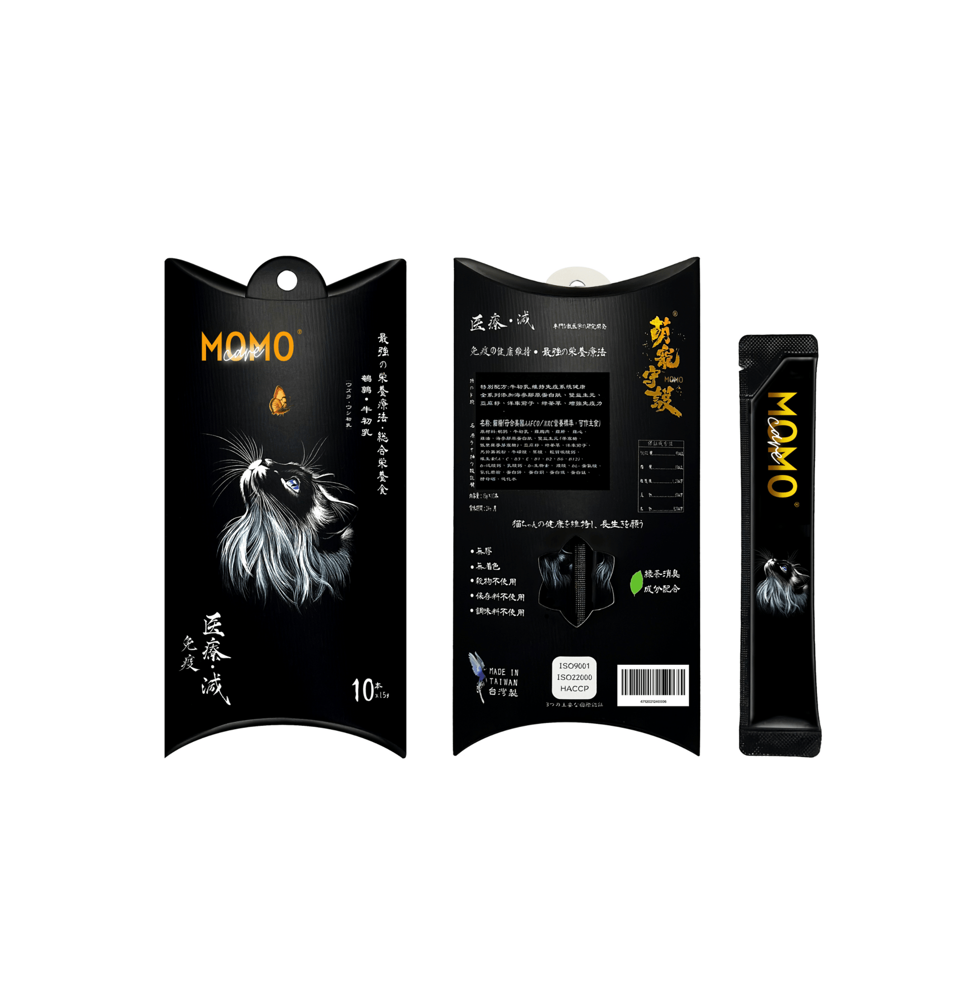 MOMOcare 萌寵守護 | 守護功能性主食軟肉泥條貓小食 - 鵪鶉 + ⽜初乳 - 免疫 - SugarPet 寵甜