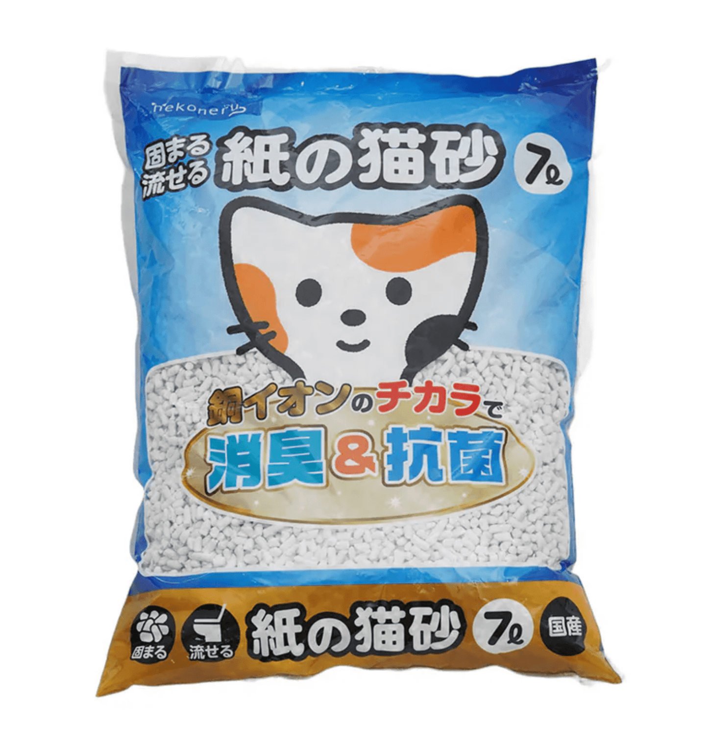 Nekoneru | 銅離子抗菌除臭結團環保紙貓砂 7L - SugarPet 寵甜