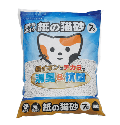 Nekoneru | 銅離子抗菌除臭結團環保紙貓砂 7L - SugarPet 寵甜