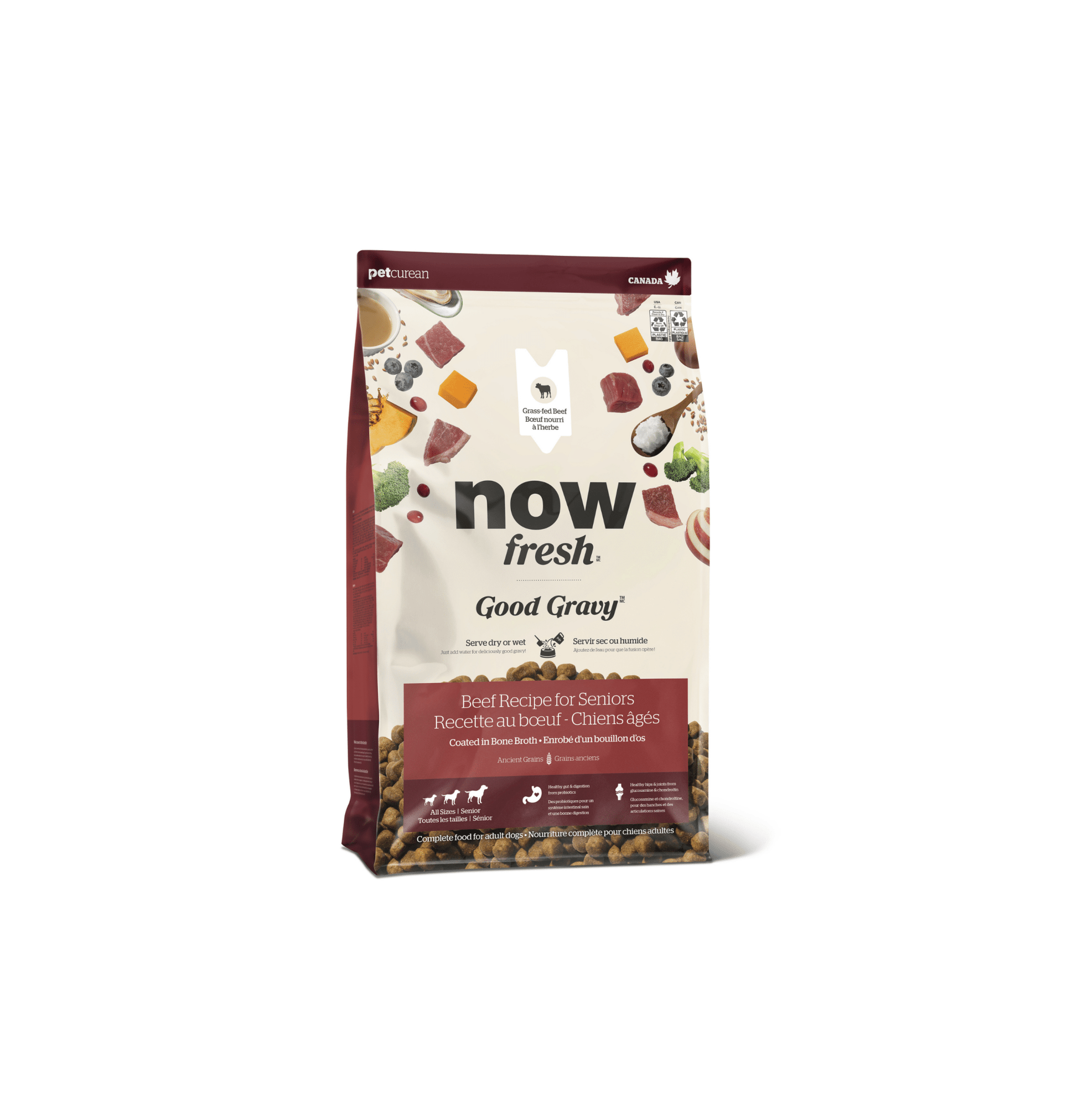 NOW! | 香濃火雞骨湯外層乾糧系列 - 牛肉老犬糧 - SugarPet 寵甜