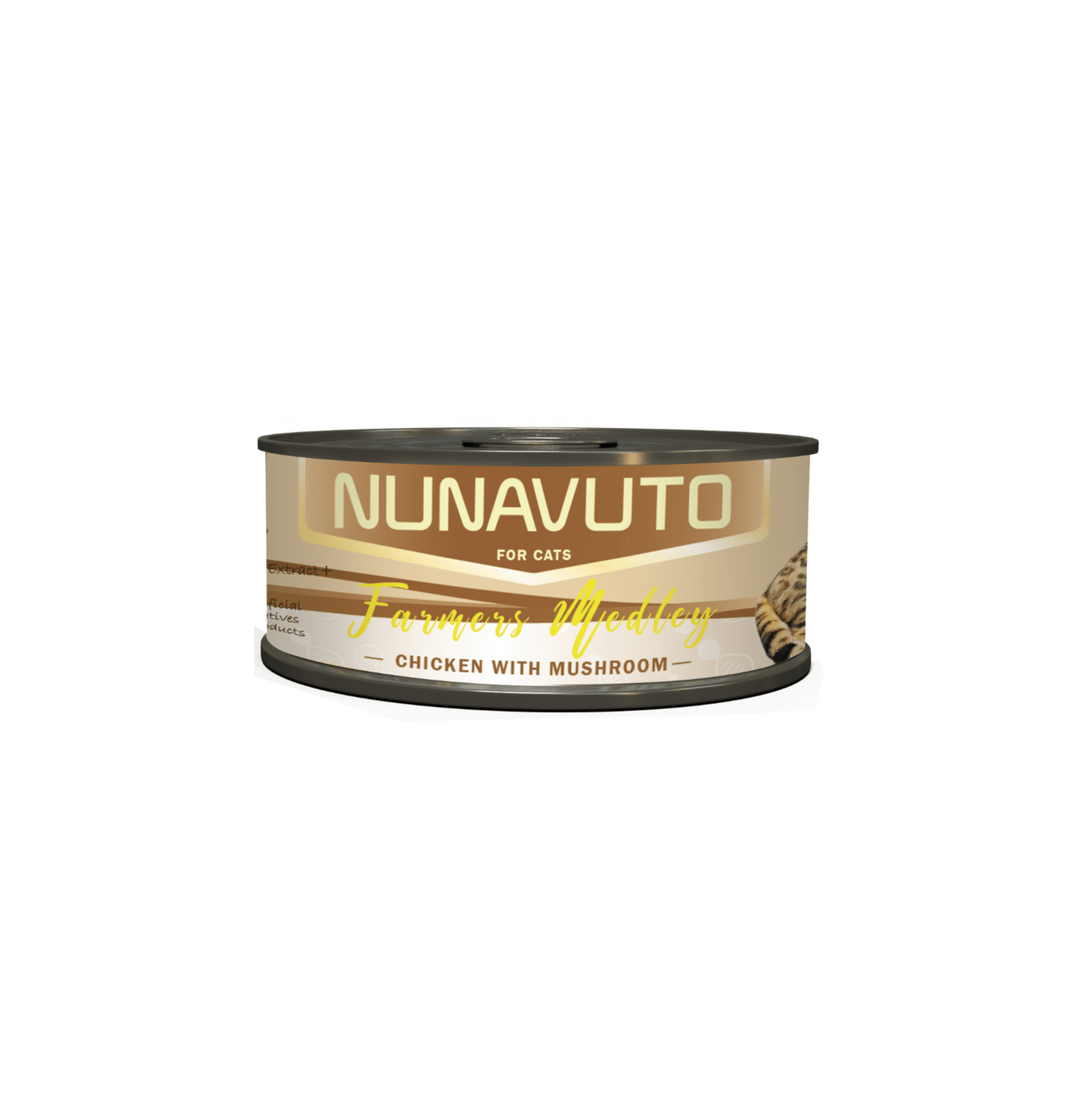 Nunavuto | Farmers Medley 系列 - 雞肉+蘑菇貓罐頭 80g - SugarPet 寵甜
