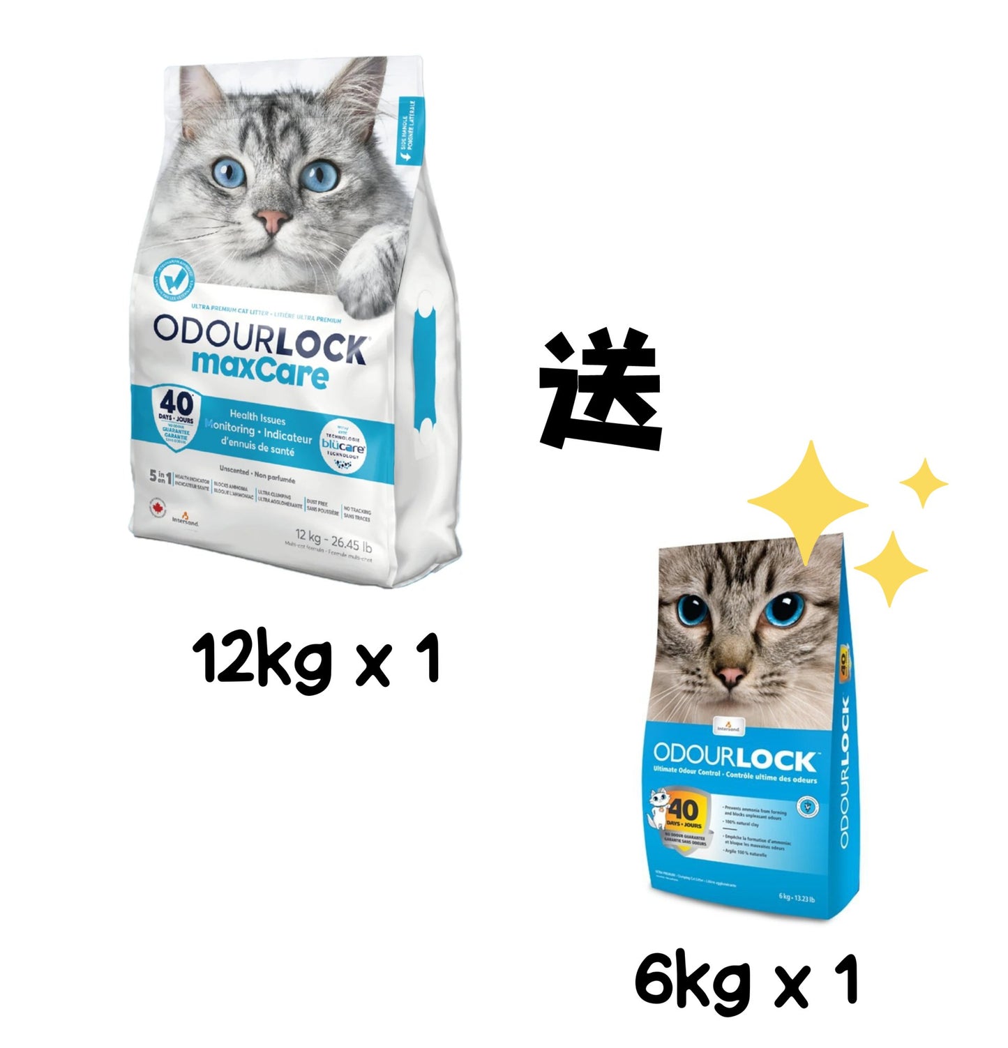 Odour Lock | Maxcare 五合一超優質健康監測形貓砂 12kg - SugarPet