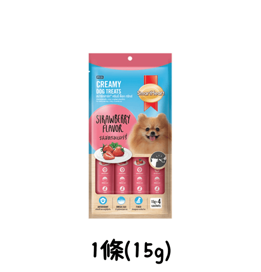 Smart Heart | 健怡幼滑狗狗肉泥小食 15 g 加購品 - 士多啤梨味 - SugarPet 寵甜