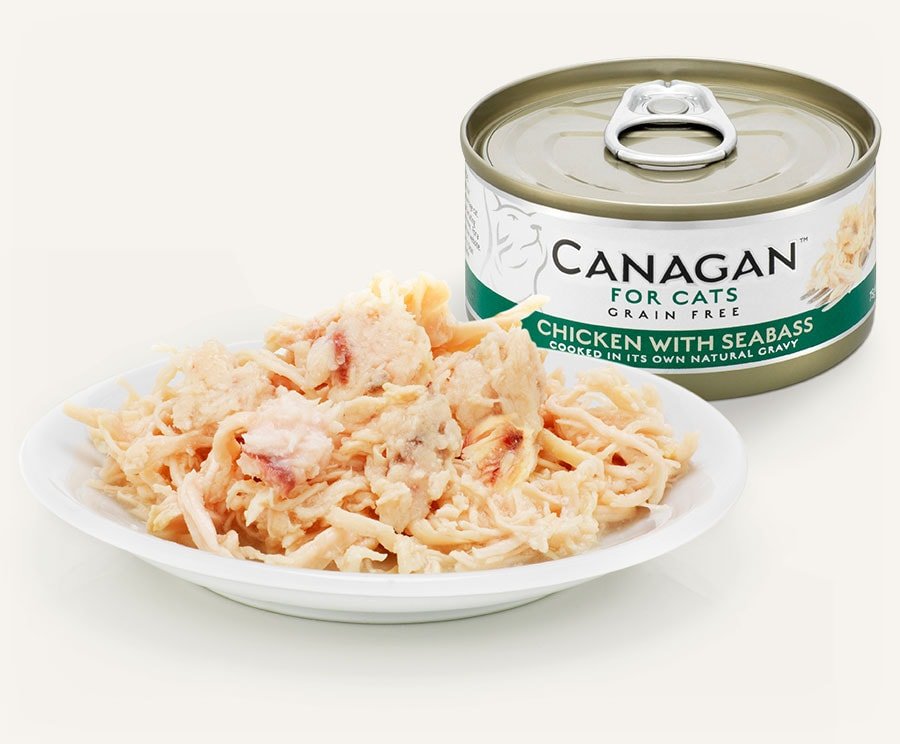 Canagan | 無穀物雞肉+鱸魚貓罐頭 75g