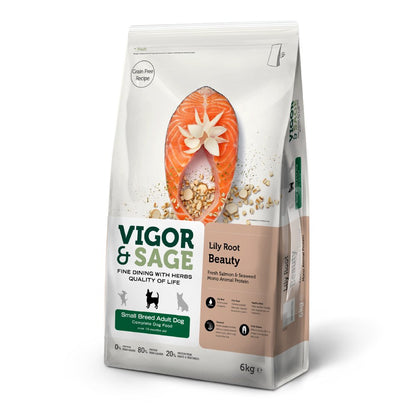 Vigor & Sage | 無穀物三文魚百合美毛小型成犬狗乾糧 - SugarPet